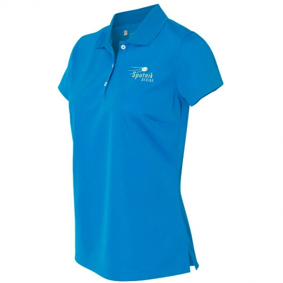 Shock Blue Adidas Climalite Basic Sport Custom Polo Shirt - Women's