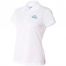 White Adidas Climalite Basic Sport Custom Polo Shirt - Women's