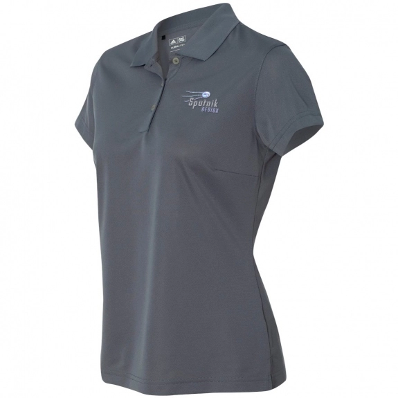 Lead / Black Adidas Climalite Basic Sport Custom Polo Shirt - Women's