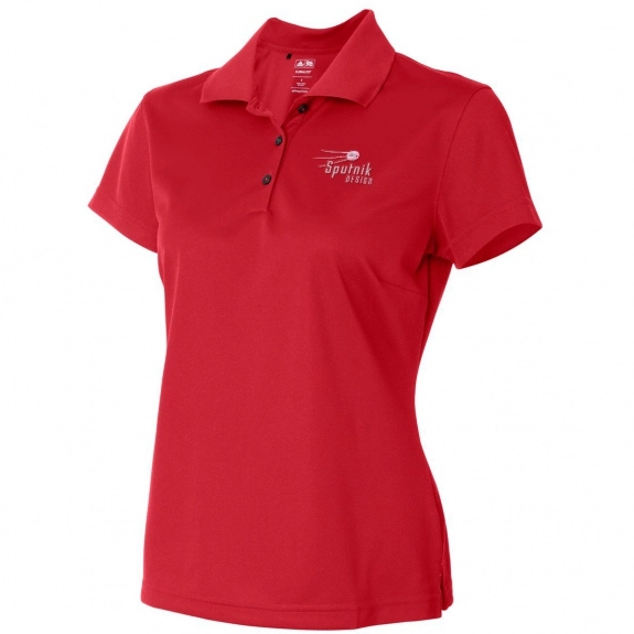Power Red / White Adidas Climalite Basic Sport Custom Polo Shirt - Women's