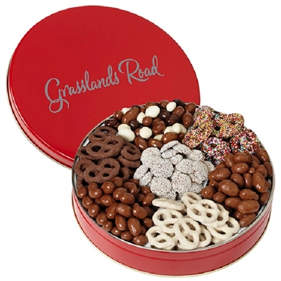 Red -7 Way Branded Candy Tin - Chocolate Lover's Dream