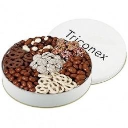 White 7 Way Branded Candy Tin - Chocolate Lover's Dream