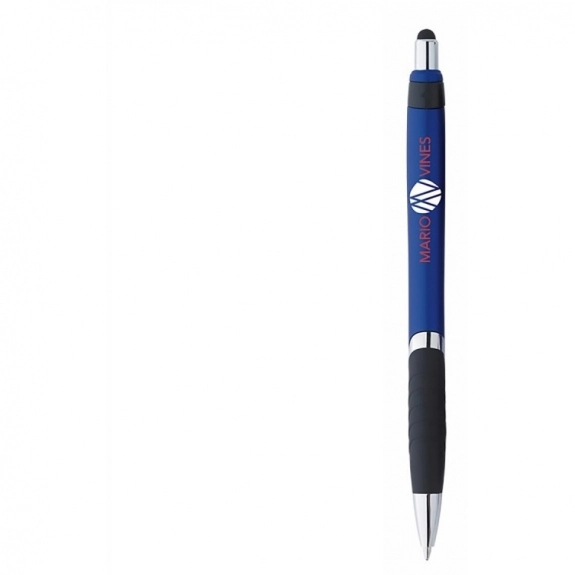Blue Metallic Click-Action Custom Stylus Pen