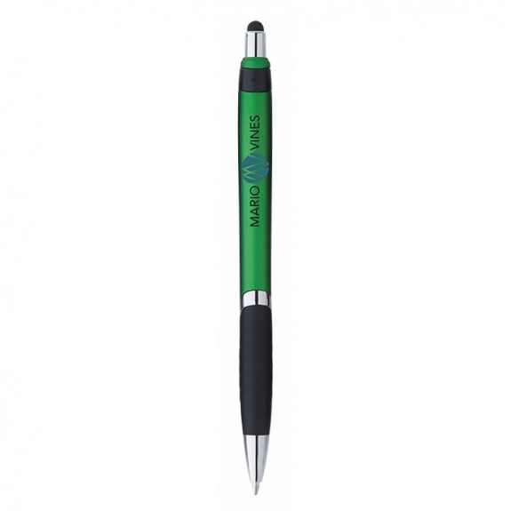 Green Metallic Click-Action Custom Stylus Pen