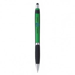 Green Metallic Click-Action Custom Stylus Pen