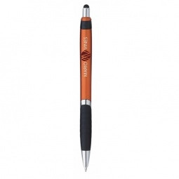 Orange Metallic Click-Action Custom Stylus Pen