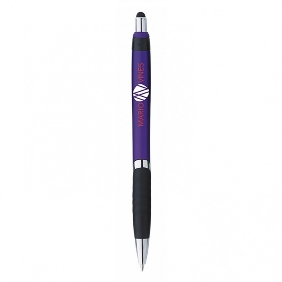 Purple Metallic Click-Action Custom Stylus Pen