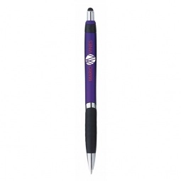 Purple Metallic Click-Action Custom Stylus Pen