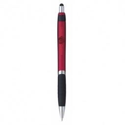 Red Metallic Click-Action Custom Stylus Pen