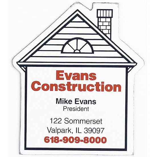 Full Color Specialty Shaped Promotional Magnet - New House - 20 mil