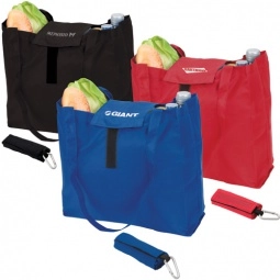 Easy Carry Foldable Promotional Tote Bag - 11.5"w x 13.5"h x 4.25"d"