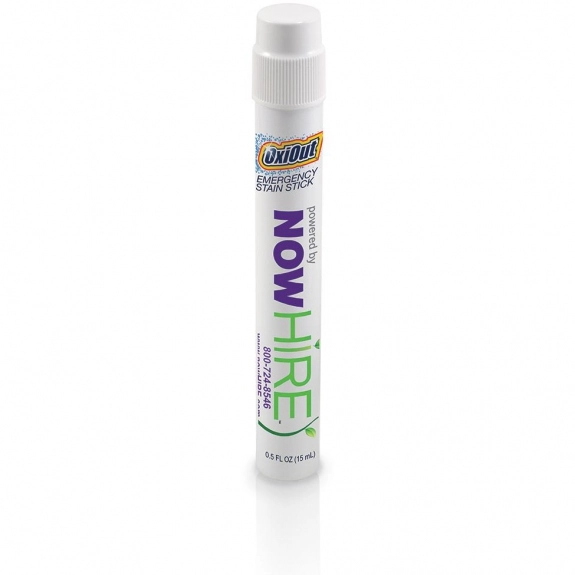 Clear/White OxiOut Emergency Imprinted Stain Stick - 0.5 oz.