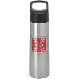 Grey Wide Mouth Stainless Steel Promotional Sports Bottle