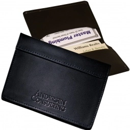 NIB Leeman Designs Leather Business Card Holder 