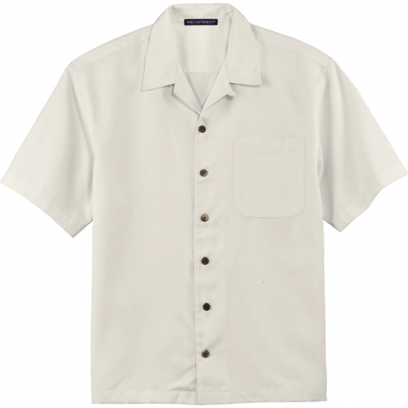 Ivory Port Authority Easy Care Camp Custom Button Down Shirt - Men's
