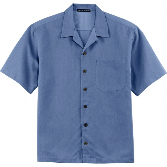 Blue Port Authority Easy Care Camp Custom Button Down Shirt - Men's