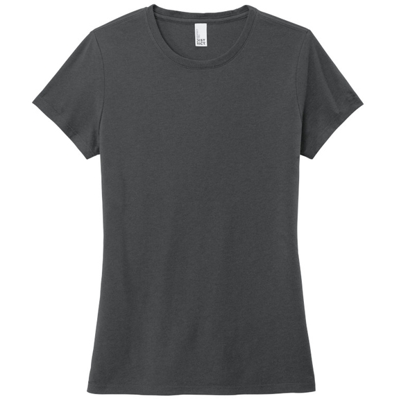 Charcoal - District Made Perfect Tri Crew Custom T-Shirts - Women's