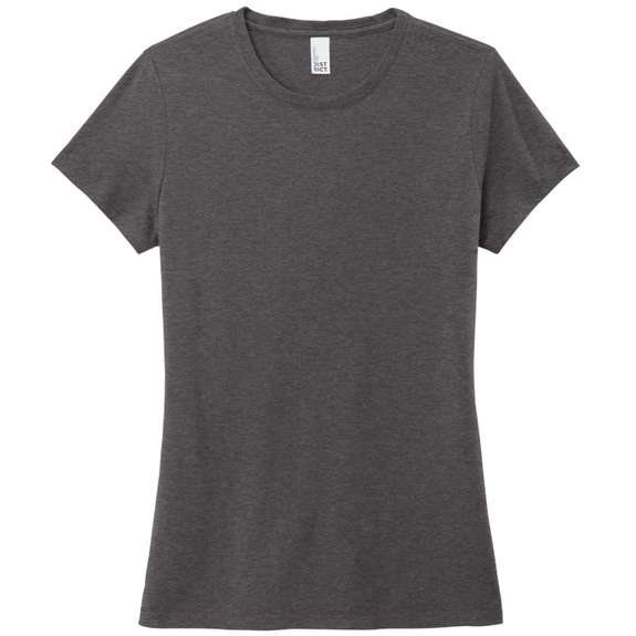 Heathered charcoal - District Made Perfect Tri Crew Custom T-Shirts - Women