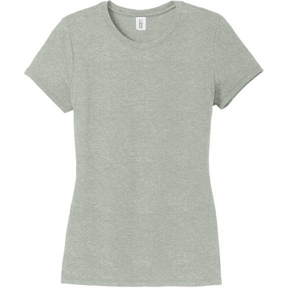 Heathered grey - District Made Perfect Tri Crew Custom T-Shirts - Women's