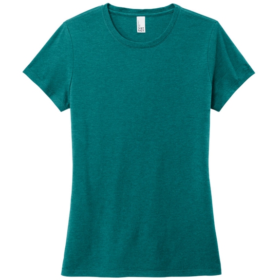 Heathered teal - District Made Perfect Tri Crew Custom T-Shirts - Women's
