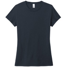 New navy - District Made Perfect Tri Crew Custom T-Shirts - Women's