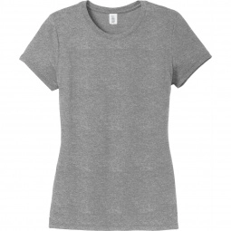 Grey Frost District Made Perfect Tri Crew Custom T-Shirts - Women's