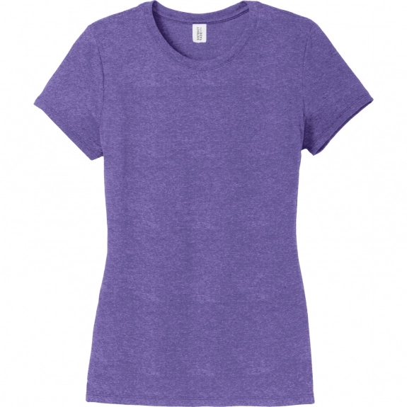 Purple Frost District Made Perfect Tri Crew Custom T-Shirts - Women's