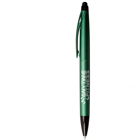 Green - Metallic Stylus Twist Promotional Pen