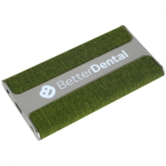 Green - UL Certified Illuminated Custom Power Bank - 4400 mAh