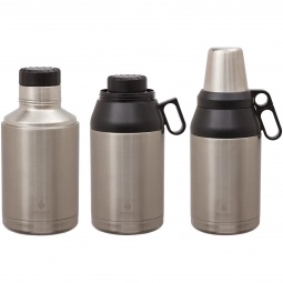 Manna Stack Stainless Steel Custom Growler w/ Cups - 64 oz.