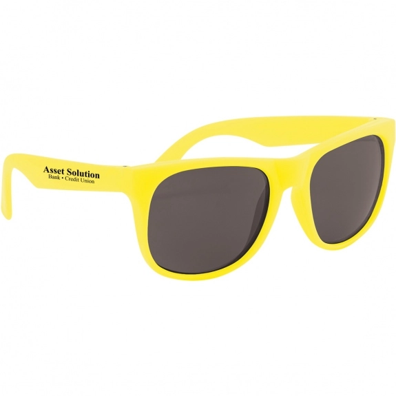 Rubberized Solid Color Custom Sunglasses Promotional Sunglasses