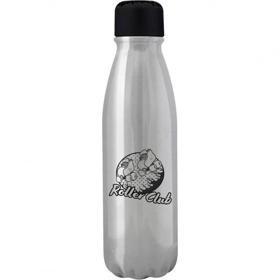 Silver - Reusable Aluminum Custom Water Bottle - 20 oz.