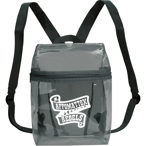 Black Translucent Color Custom Backpack
