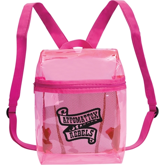 Pink Translucent Color Custom Backpack