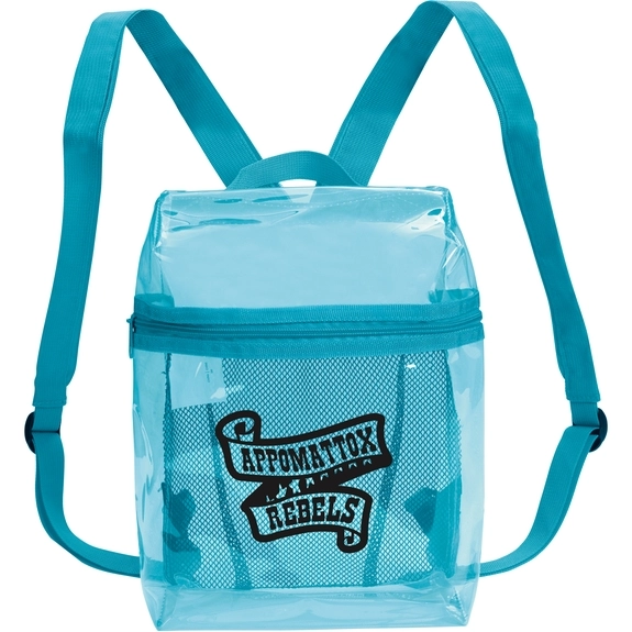 Turquoise Translucent Color Custom Backpack