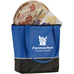 In Use RPET Non-Woven Custom Cooler Tote - 15"w x 13"h x 5.75"d
