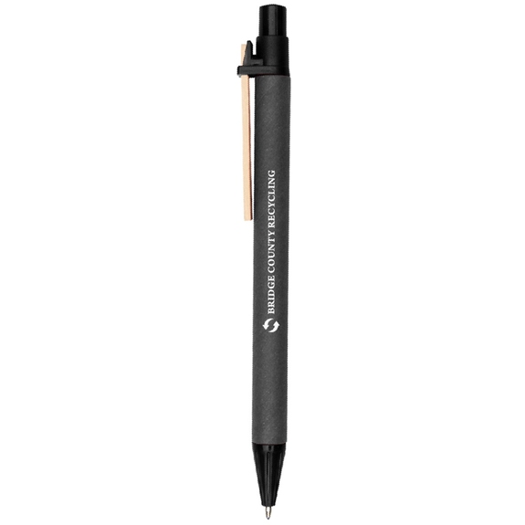 Black Eco-Inspired Custom Logo Pen