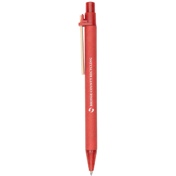 Red Eco-Inspired Custom Logo Pen