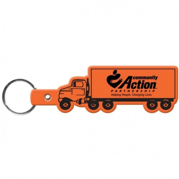 Orange Truck Soft Imprinted Key Tag