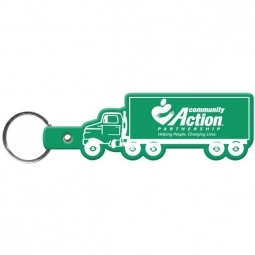 Green Truck Soft Imprinted Key Tag