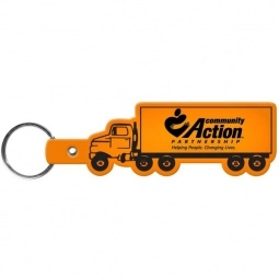 T Orange Truck Soft Imprinted Key Tag