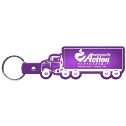 T Purple Truck Soft Imprinted Key Tag