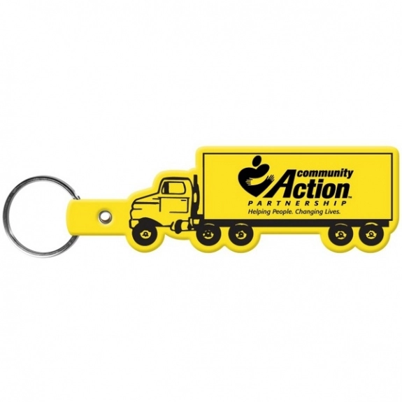 Yellow Truck Soft Imprinted Key Tag
