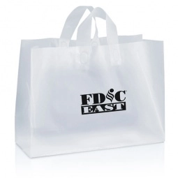 Frosted Soft Loop Promotional Shopping Bag - 16"w x 12"h x 6"d