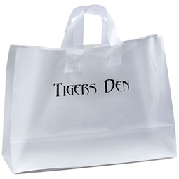 Frosted Soft Loop Promo Shopping Bag - 16"w x 12"h x 6"d