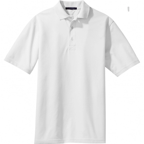 White Port Authority Rapid Dry Custom Polo Shirt
