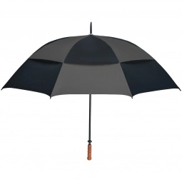 Pewter/Black Windproof Vented Canopy Custom Umbrellas