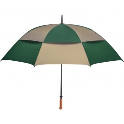Khaki/Forest Green Windproof Vented Canopy Custom Umbrellas