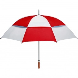 White/Red Windproof Vented Canopy Custom Umbrellas