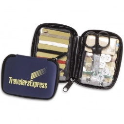 Blue Logo Travel Sewing Kit in Zippered Case